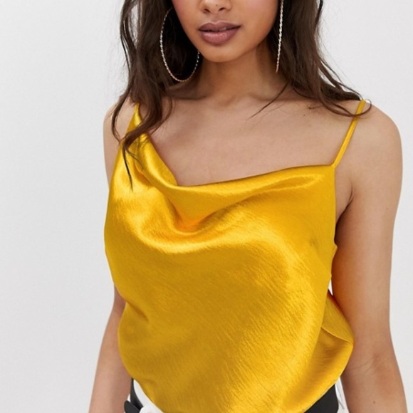 ASOS Tops - ASOS DESIGN cowl neck cami in high shine satin